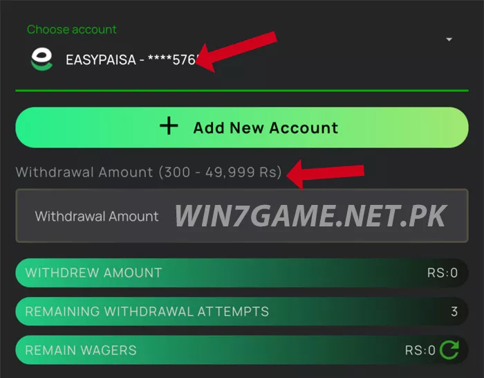 Enter Withdrawal Amount
