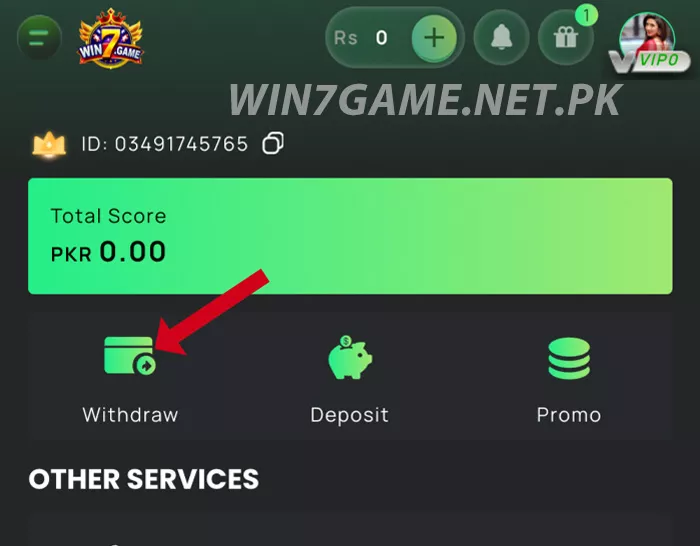Withdraw Money from Win7 Game